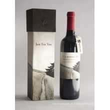 Presente de luxo Embalagem Papel Caixa de garrafa de vinho
